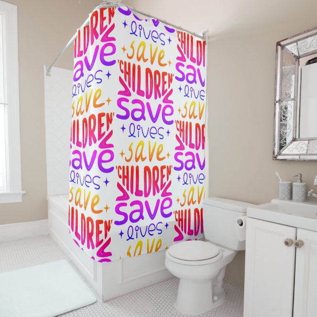Rideaux De Douche Sauver les enfants, sauver des vies (En situation)