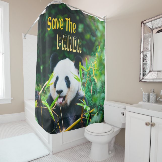 Rideaux De Douche Sauvez Le Panda (En situation)