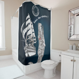 Rideaux De Douche Sauvez les baleines