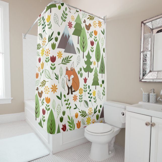 Rideaux De Douche Scandinaves Illustrations sur Crm Lg Motif (En situation)