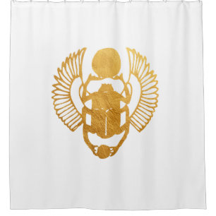 Rideaux De Douche Scarabée Egypte. Scarabée de scarabée à ailes par