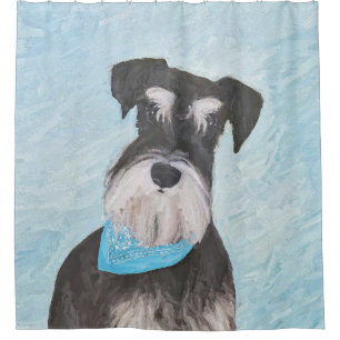 Rideaux De Douche Schnauzer (Miniature) Peinture - Chien original mi