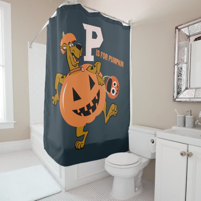 Rideaux De Douche Scooby-Doo | P est pour le Citrouille (En situation)