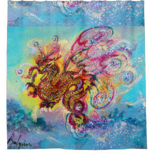 Rideaux De Douche SEA DRAGON Aqua Imaginaire bleu