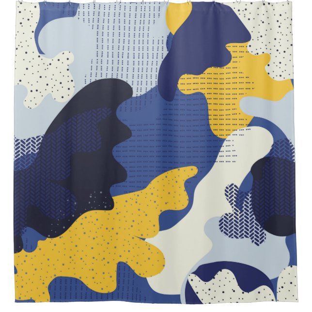 Rideaux De Douche Seamless geometric pattern with abstract camouflag (Devant)
