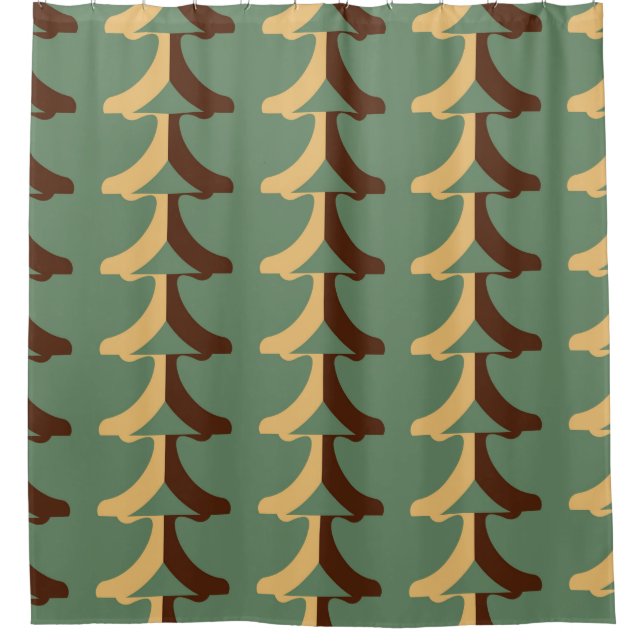 Rideaux De Douche Seamless retro pattern with vertical elements. abs (Devant)