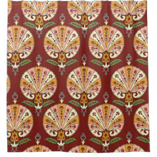 Rideaux De Douche Seamless Suzani colorful pattern. Vintage multi co