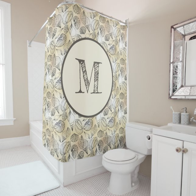 Rideaux De Douche Seashells Beach House Nautique (En situation)