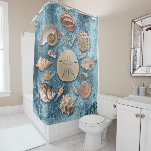 Rideaux De Douche Seashells Collection Mandala (En situation)