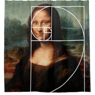 Rideaux De Douche Séquence Leonardo da Vinci Mona Lisa Fibonacci