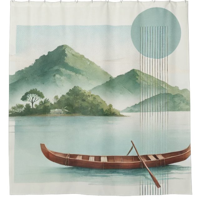RIDEAUX DE DOUCHE "SERENITY" - SHOWER CURTAIN (Devant)