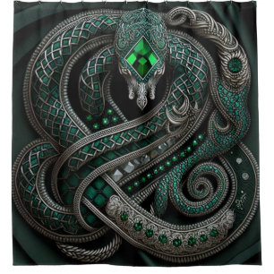 Rideaux De Douche Serpent Celte Emerald May Birthstone