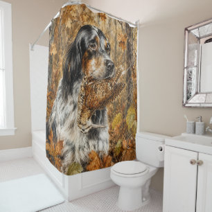 Rideaux De Douche Setter anglais, chasse à la bécasse