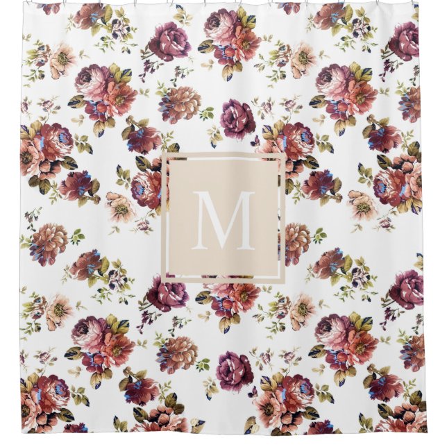 Rideaux De Douche Shabby Chic Florals (Devant)