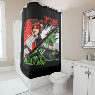 Rideaux De Douche Shadybug et Noir glacé