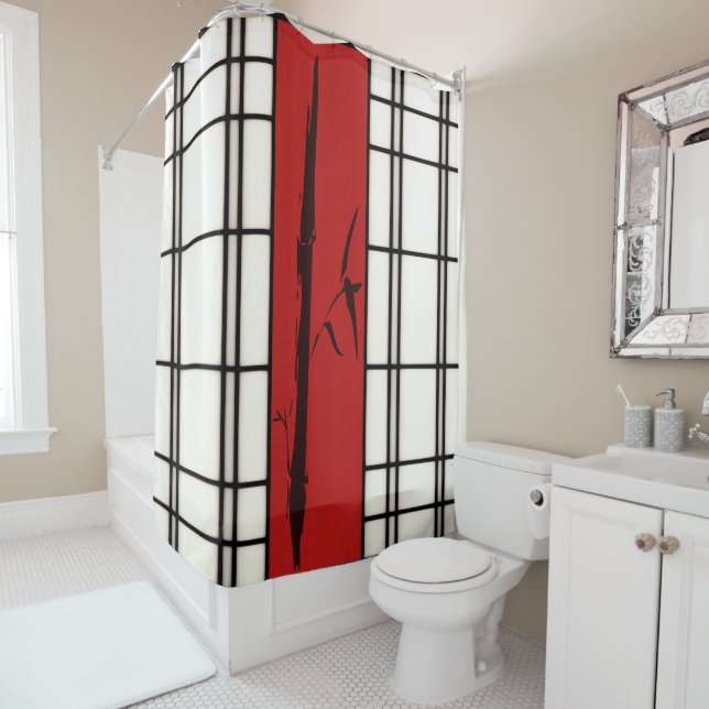 Rideaux De Douche Shoji - Bamboo (En situation)