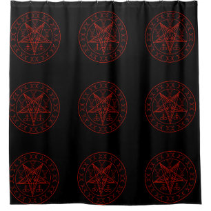 Rideaux De Douche Sigil de lune triple de Baphomet et sigil de