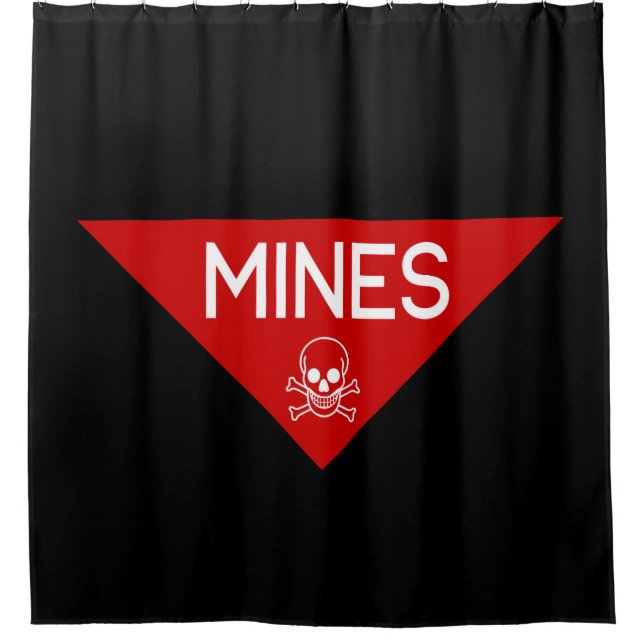 RIDEAUX DE DOUCHE SIGNE DE MINES | SIGNAGE | SYMBOLE (Devant)