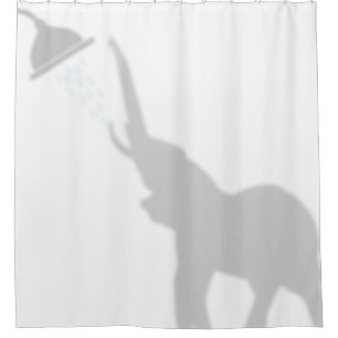 Rideaux De Douche Silhouette Ombre Eléphant Ombre Épouses Douche