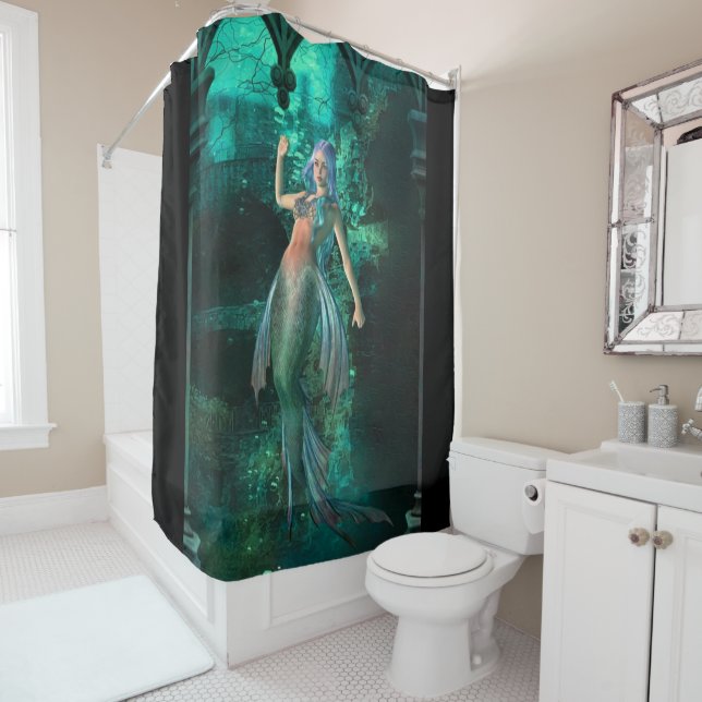 Rideaux De Douche Sirène (En situation)