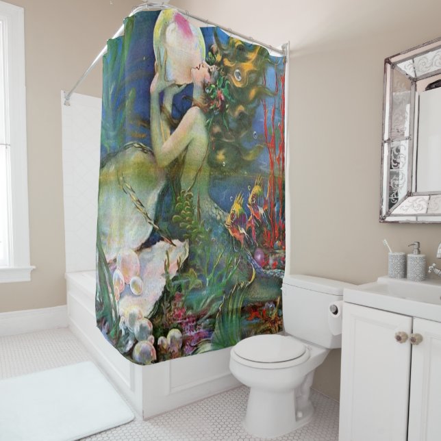 Rideaux De Douche sirène fantastique (En situation)