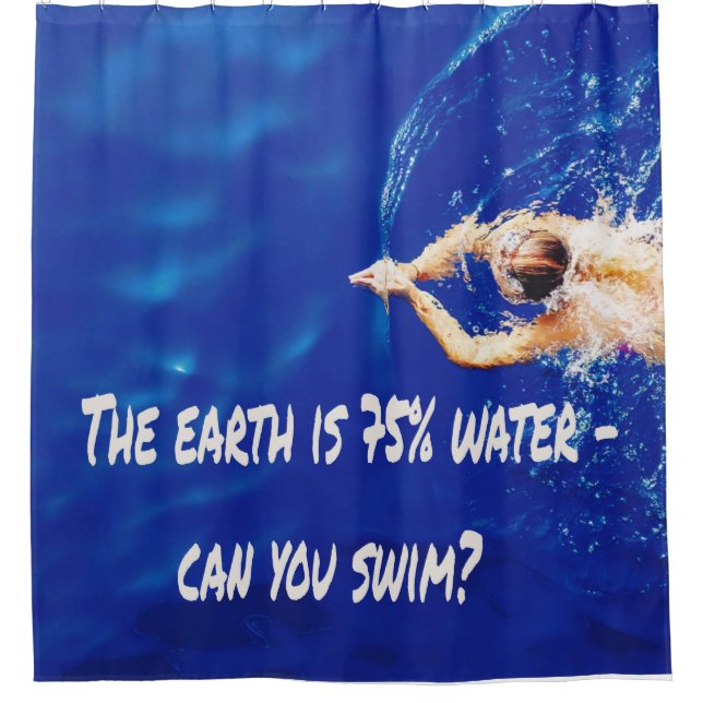 Rideaux De Douche Siwmming équipe de natation Amour à la piscine (Devant)