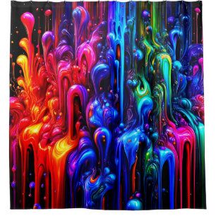 Rideaux De Douche Slime coloré