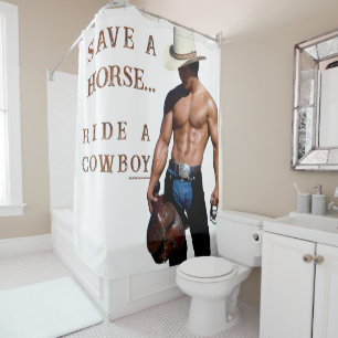 Rideaux De Douche SlipperyJoe's Save a horse Ride A Cowboy casquette