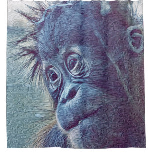 Rideaux De Douche smartmix animal-orang bébé