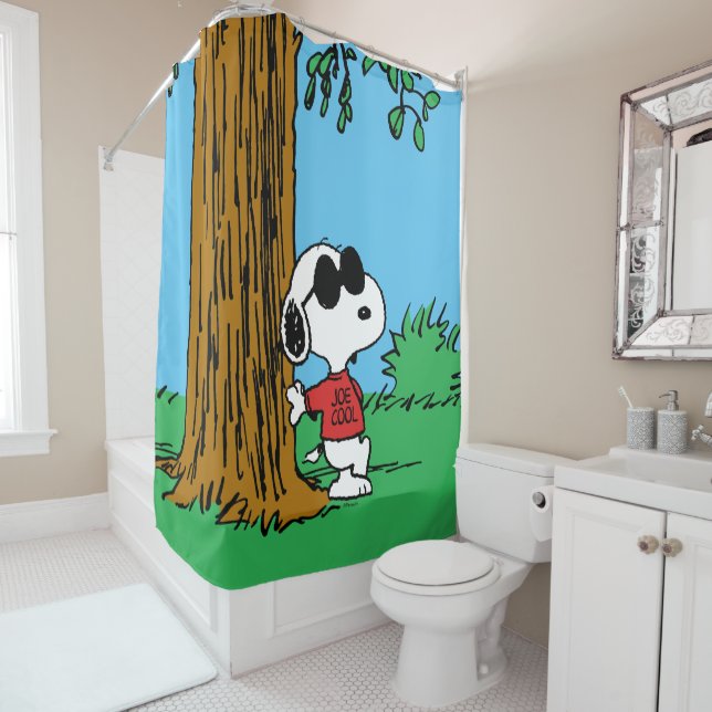 Rideaux De Douche Snoopy "Joe Cool" debout (En situation)