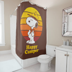 Rideaux De Douche Snoopy   Scout Beagle - Happy Camper