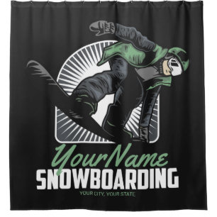 Rideaux De Douche Snowboarding