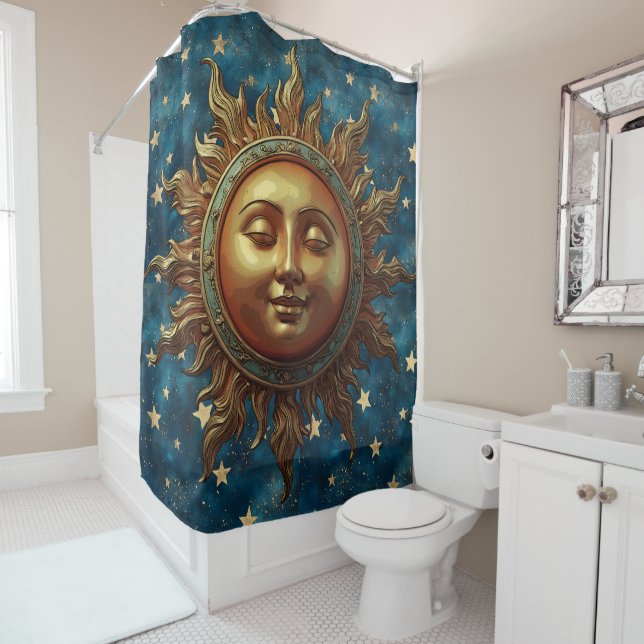 Rideaux De Douche Soleil céleste (En situation)