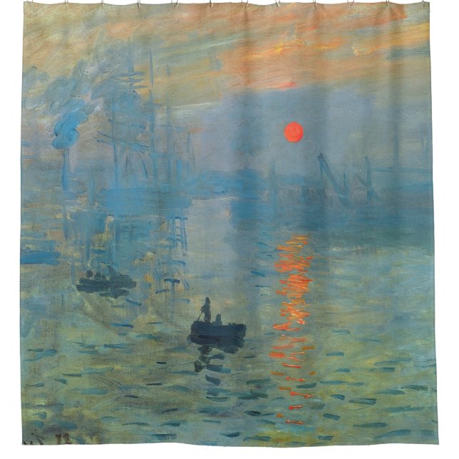 Rideaux De Douche Soleil de l'impression Claude Monet (Devant)