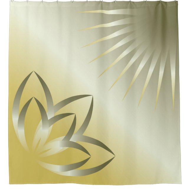 Rideaux De Douche soleil et fleur (Devant)