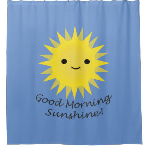 Rideaux De Douche Soleil Kawaii mignon Sun bonjour
