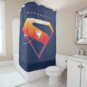 Rideaux De Douche Soleil Tourner Superman Shield