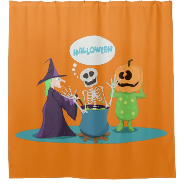 Rideaux De Douche Sorcières Halloween Brew (Devant)
