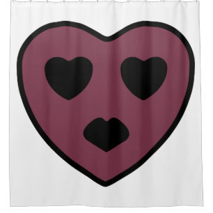Rideaux De Douche Sortie visage coeur