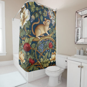 Rideaux De Douche Souris et fleurs Art nouveau