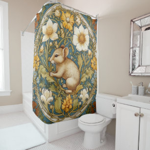 Rideaux De Douche souris et fleurs Art nouveau