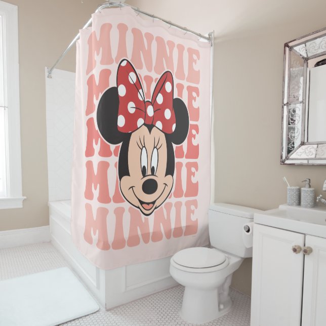 Rideaux De Douche Souris Minnie Rétro (En situation)
