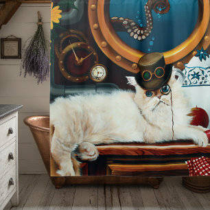 Rideaux De Douche Sous-marin crème victorien steampunk pour la fête 