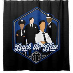 Rideaux De Douche Soutenez les policiers bleus de soutien