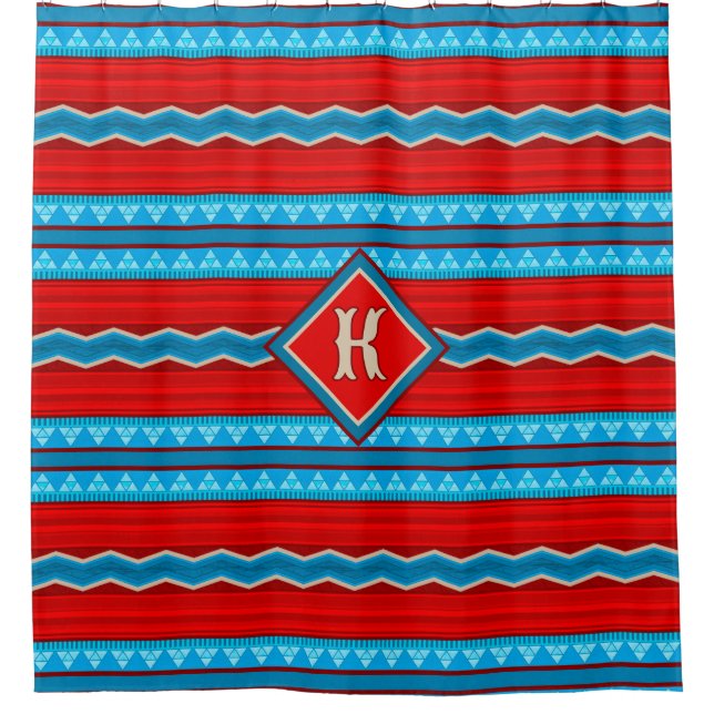 Rideaux De Douche Southwest River Canyon Rouge Turquoise Personnalis (Devant)
