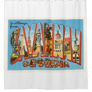Rideaux De Douche Souvenir de Vintage voyage de la Géorgie GA de la
