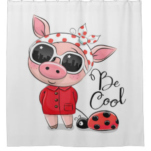 Rideaux De Douche Soyez un porc Cool   Cochon et cocaïne   Cadeau fa