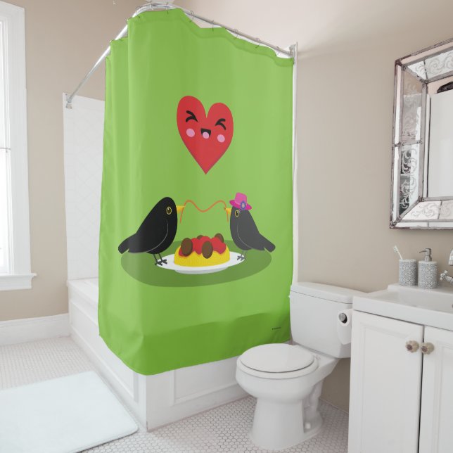 Rideaux De Douche Spaghetti Meatballs Date romantique (En situation)