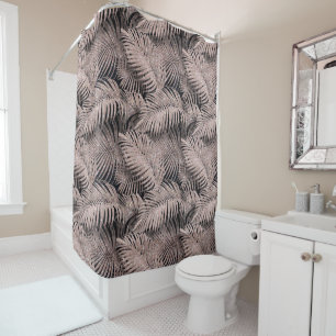 Rideaux De Douche Sparkling Palm Leaves Pattern