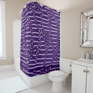 Rideaux De Douche Spots et rayures 2 - Violet
